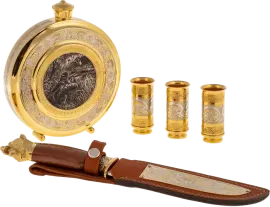 Набор охотничий "На привале" на 3 персоны, Златоуст